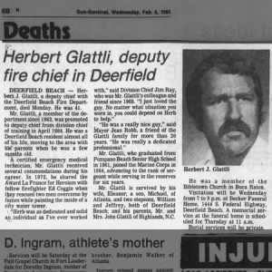 1985-02-06 - Deerfield Beach Deputy Fire Chief passes away